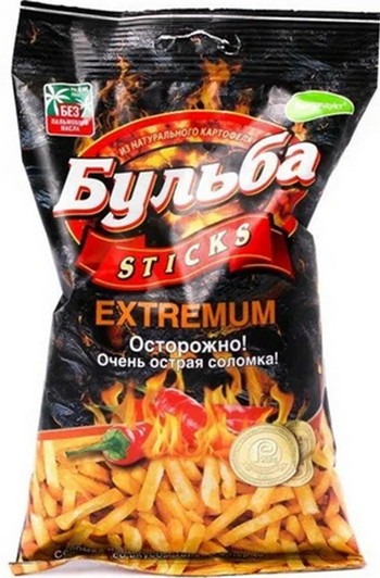 Соломка картофельная Белпродукт Бульба Extremum тайский перец м/у 75г