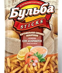 Соломка картофельная Белпродукт Бульба вкус соуса из креветок м/у 75г