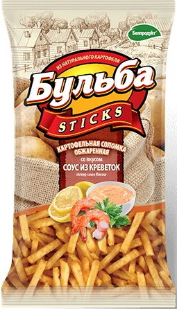 Соломка картофельная Белпродукт Бульба вкус соуса из креветок м/у 75г