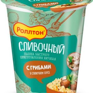 Лапша Роллтон грибы в сливочном соусе стакан 70г