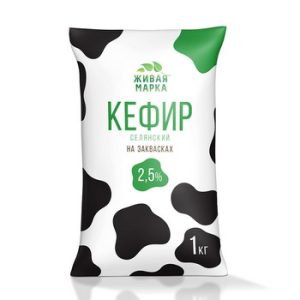 Кефир Живая марка Селянский 2,5% п/э 1л без змж