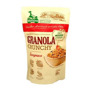 Мюсли Бионова запеченные Гранола Ягодная б/сахара д/п 60г