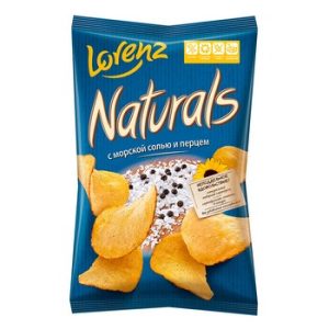 Чипсы Naturals с морской солью и перцем 100г