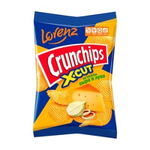 Чипсы Crunchips X-Cut рифленые со вкусом сыра и лука 70г