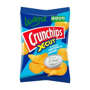 Чипсы Crunchips X-Cut рифленые со вкусом сметаны и специй 70г