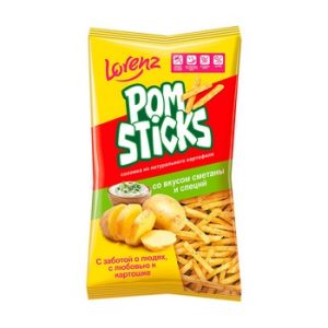 Соломка картофельная Pomsticks со вкусом сметаны и специй 100г