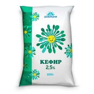 Кефир Добрыня 2,5% п/э 1000г без змж