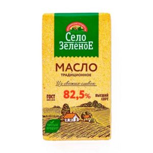 Масло Село Зеленое сливочное 82,5% 175г без змж