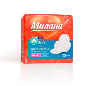 Прокладки Милана Soft Super классические+гель 10шт