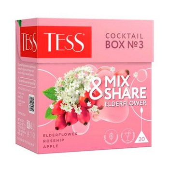 Чай Tess Коктейль Бокс №3 бузина оолонг 20*1,5г