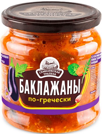 Баклажаны Семилукская трапеза по-гречески ст/б твист 460г