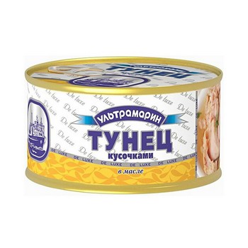 Тунец Ультрамарин кусочками в масле ж/б ключ 185г