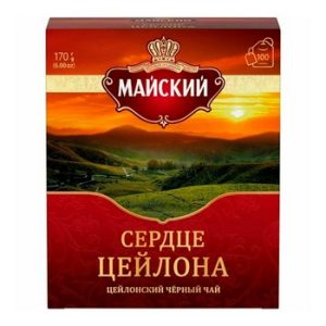 Чай Майский Сердце Цейлона байх черн к/у 100*1,7г