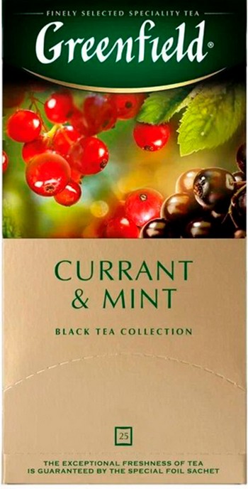 Чай Greenfield Currant & Mint черный 25*1.8г