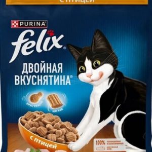 Корм д/кот Felix Двойная вкуснятина с птицей м/у 600г