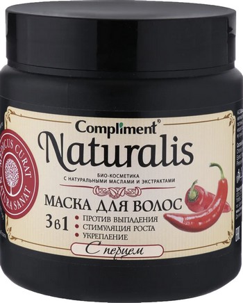 Маска д/волос Compliment Naturalis Против выпадения с перцем 500мл