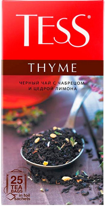 Чай Tess Thyme черн чабрец-лимон 25*1,5г