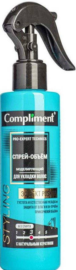 Спрей-объем д/волос Compliment Styling Моделирующий эффект Push-up 200мл