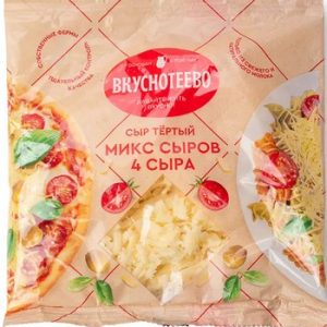 Сыр Вкуснотеево Микс сыров 4 сыра тертый 45% 150г без змж