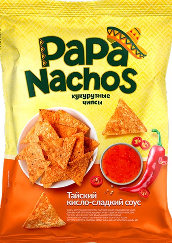 Чипсы кукурузные Nachos Тайский кисло-сладкий соус 75г
