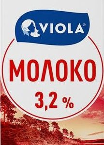 Молоко Виола питьевое 3,2% т/п 1кг без змж