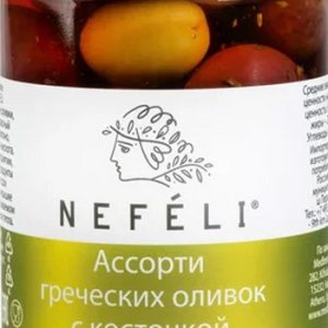 Ассорти Nefeli греческих оливок c/к ст/б 300мл