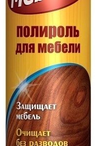 Полироль д/мебели Mebelux с воском 300 мл