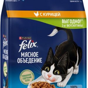 Корм д/кот Felix Мясное объедение курица вес