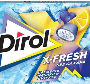 Жев.резинка Dirol X-Fresh свежесть черники-цитруса 8под 16г