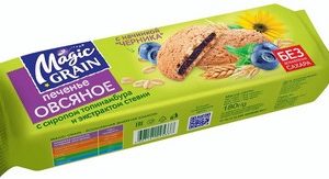 Печенье Хлебный Спас Magic Grain овсяное с топинамбуром и экстрактом стевии 180г