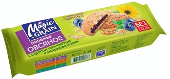 Печенье Хлебный Спас Magic Grain овсяное с топинамбуром и экстрактом стевии 180г