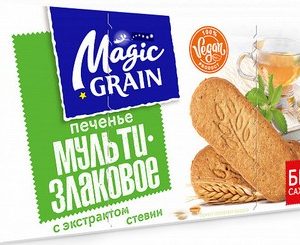 Печенье Хлебный Спас Magic Grain мультизлаковое с экстрактом стевии 150г