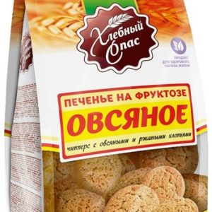 Печенье Хлебный Спас Чипперс с овсяными и ржаными хл на фруктозе 300г