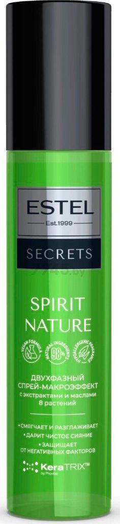 Спрей-макроэффект д/волос Estel Secrets Spirit Nature с экстрактами и маслами 8раст двухфазн 200мл
