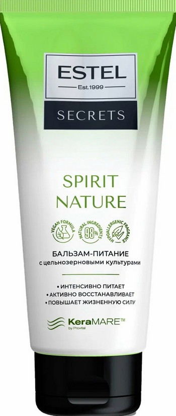 Бальзам-питание д/волос Estel Secrets Spirit Nature с цельнозерновыми культурами 200мл