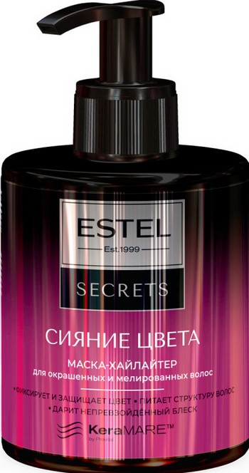 Маска-хайлайтер д/волос Estel Secrets Сияние Цвета д/окрашенных и мелированных волос 275мл