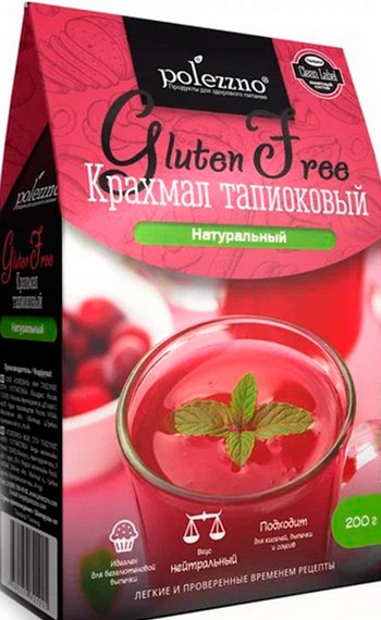 Крахмал Polezzno Gluten Free тапиоковый натуральный к/у 200г