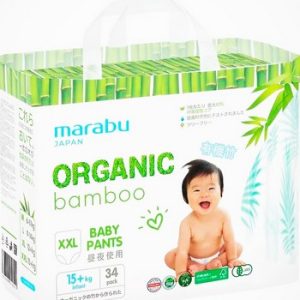 Подгузники-трусики Organic bamboo XXL 15+ кг 34шт