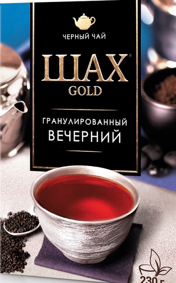 Чай Шах Голд Вечерний бергамот гранул черн 230г