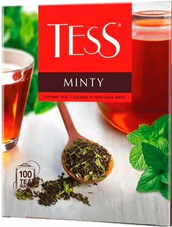 Чай Tess Minty лист черный 100*1,5г