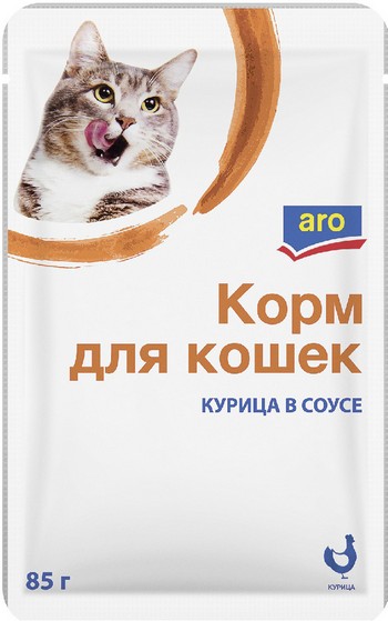 Корм д/кот Aro курица в соусе м/у 85г