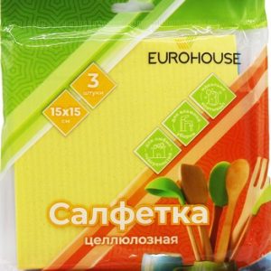 Салфетка д/уборки целлюлозная 3шт 15066
