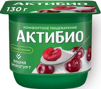 Биойогурт Данон АктиБио вишня 2,9% 130г без змж