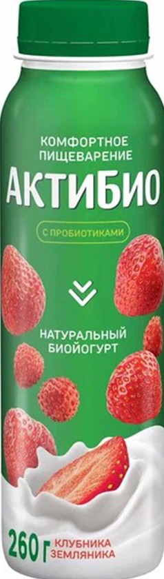 Биойогурт Данон АктиБио клубника-земляника 1,5% бут 260г без змж
