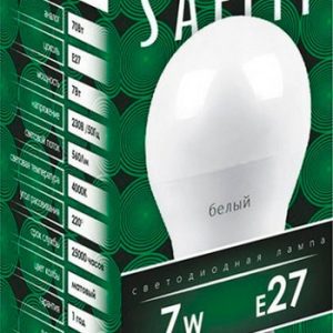 Лампа светодиодная Saffit E27 7Вт SBG4507 1шт