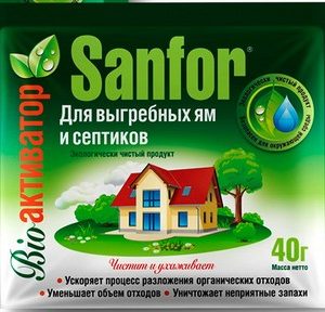Средство Sanfor д/выгребных ям/септиков порошок 40г