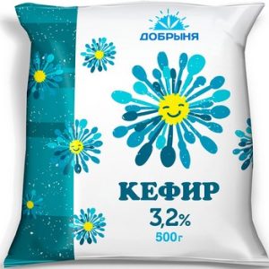 Кефир Добрыня 3,2% п/э 500г без змж
