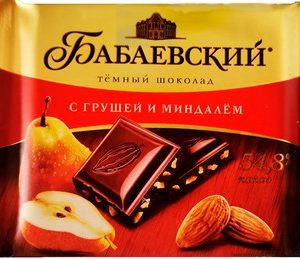 Шоколад Бабаевский с грушей и миндалем 70г