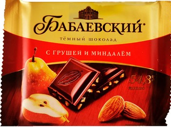 Шоколад Бабаевский с грушей и миндалем 70г