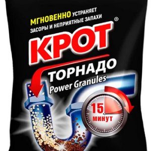 Средство Крот Торнадо д/устранения засоров гранулы 90г